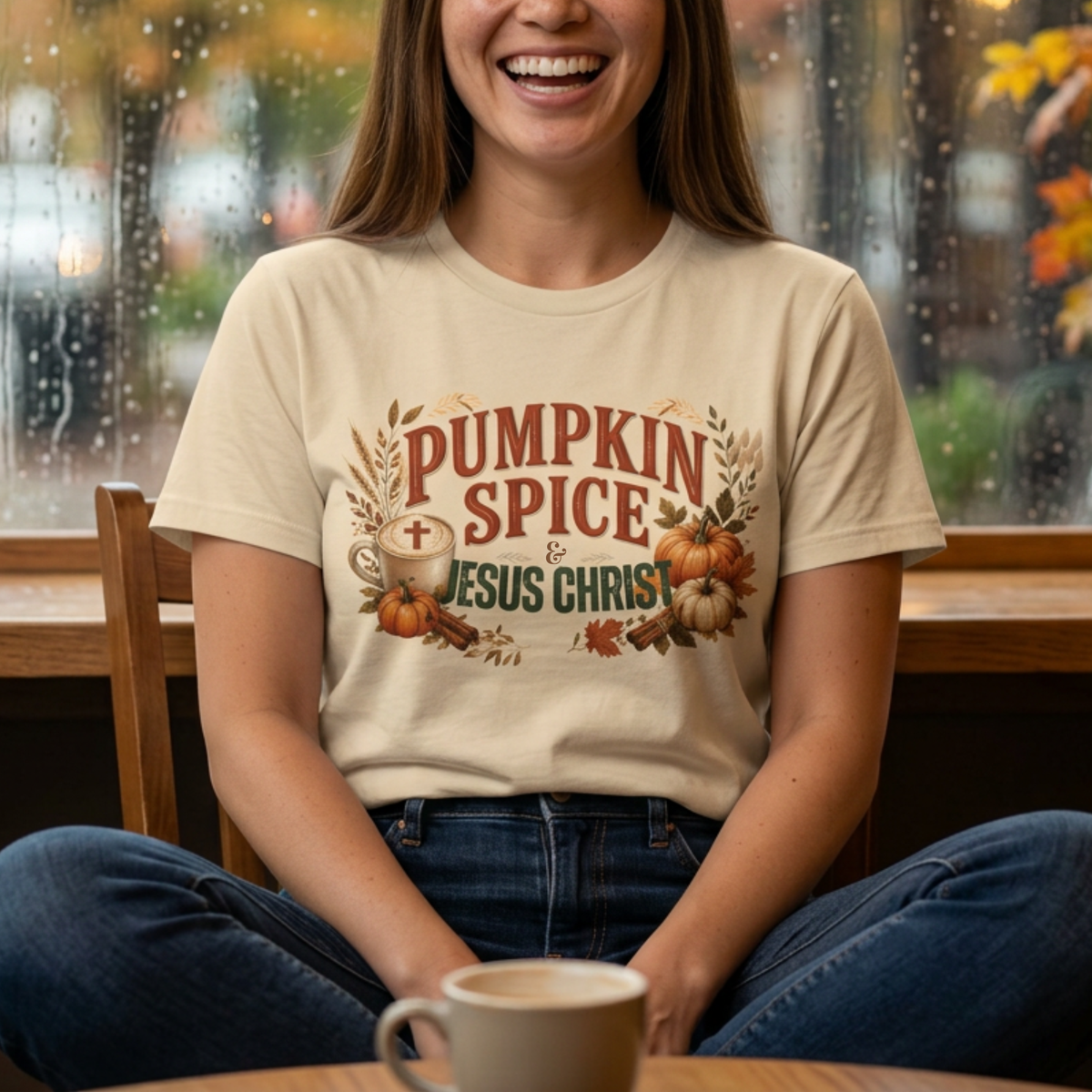 Pumpkin Spice Jesus Christ T-Shirt | Christian Fall Faith Tee