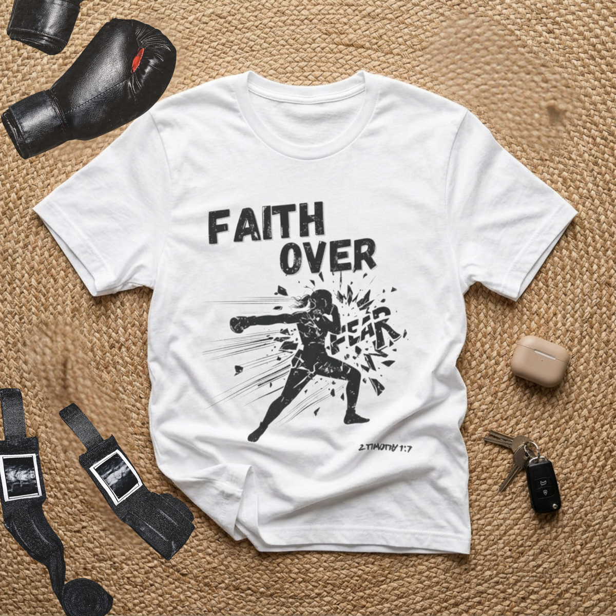 Faith Over Fear Tee | Christian Kickboxing Shirt