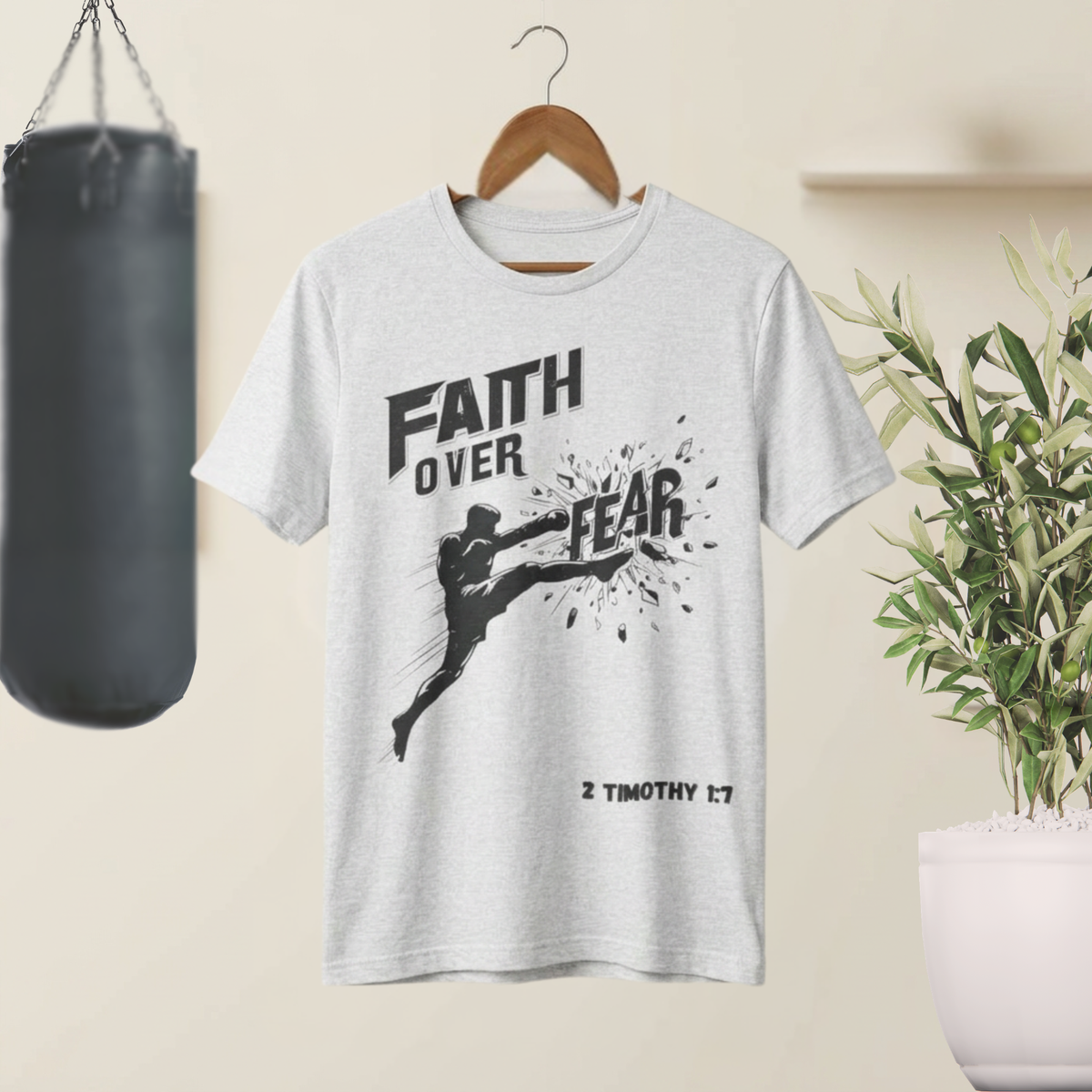 Faith Over Fear Tee | Christian Kickboxing Shirt