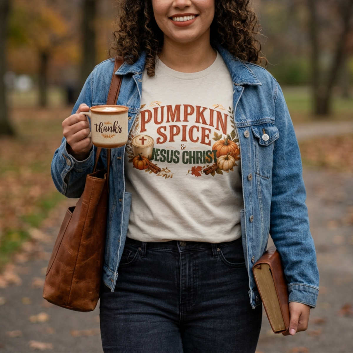 Pumpkin Spice Jesus Christ T-Shirt | Christian Fall Faith Tee