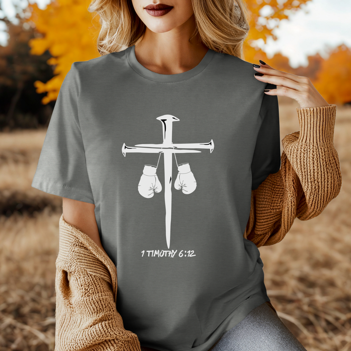 1 Timothy 6:12 Tee | Christian Kickboxing Shirt