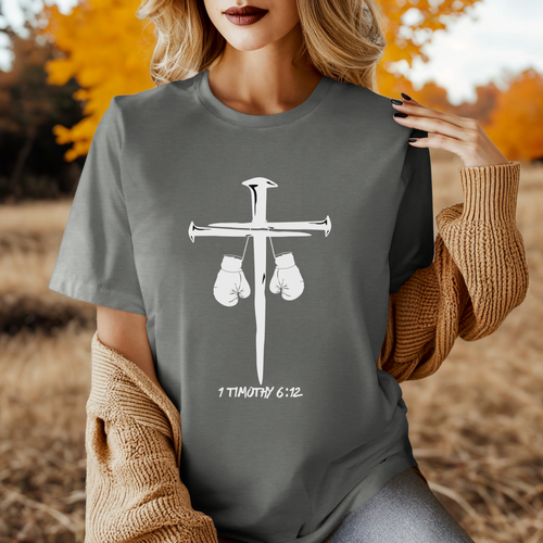 1 Timothy 6:12 Tee | Christian Kickboxing Shirt