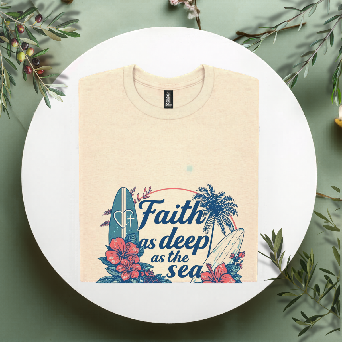 Faith As Deep As The Sea Tee | Vintage Christian Shirt