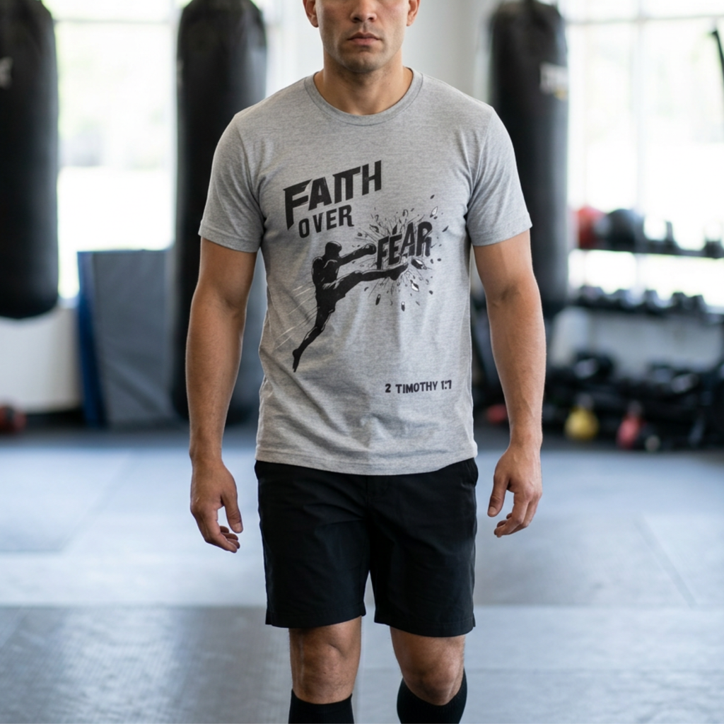 Faith Over Fear Tee | Christian Kickboxing Shirt