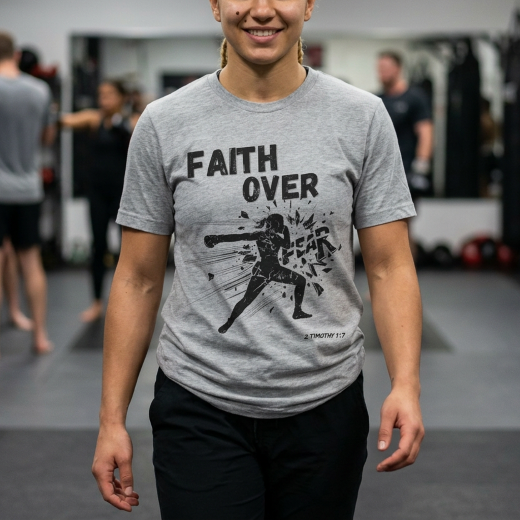 Faith Over Fear Tee | Christian Kickboxing Shirt