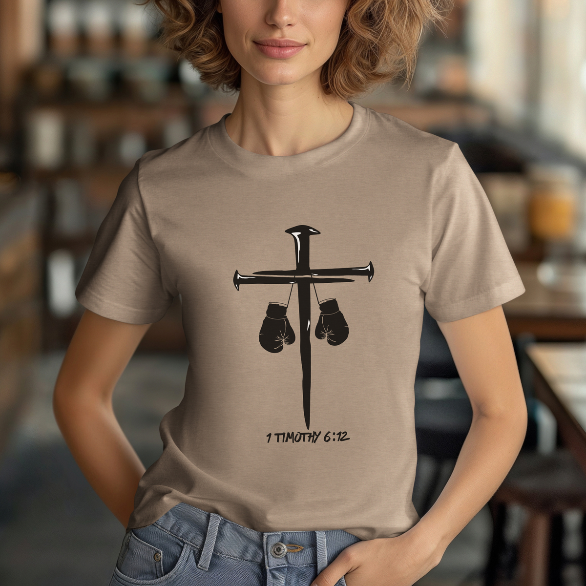 1 Timothy 6:12 Tee | Christian Kickboxing Shirt