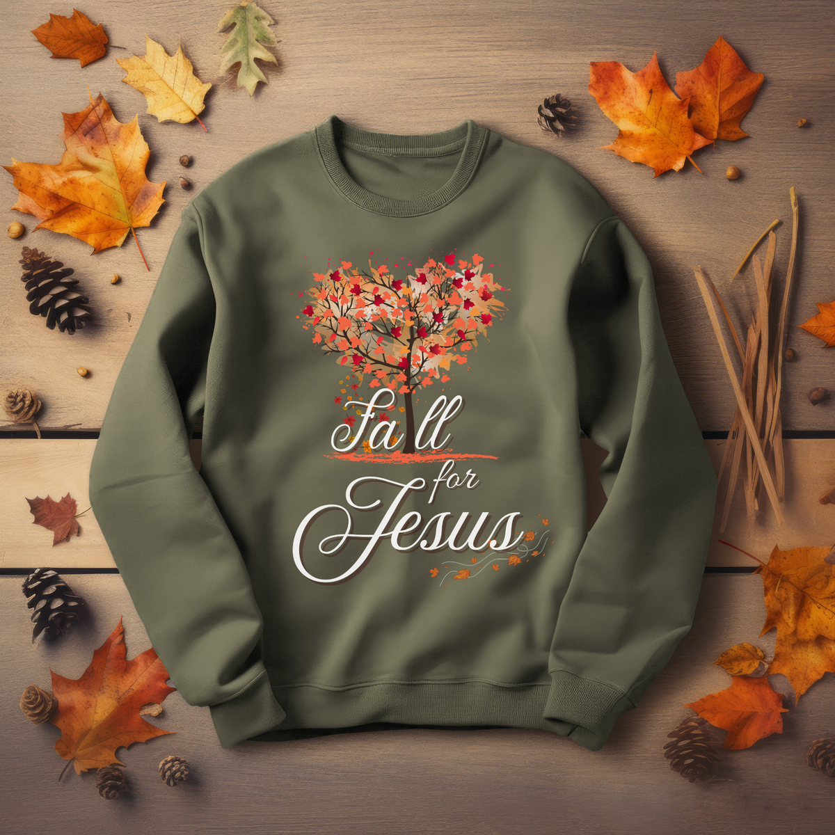 Fall for Jesus Sweatshirt | Unisex Christian Fall Wear