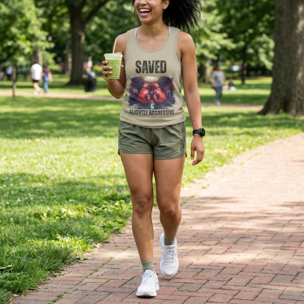 Saved & Slightly Aggressive Tee | Christian Boxing Shirt
