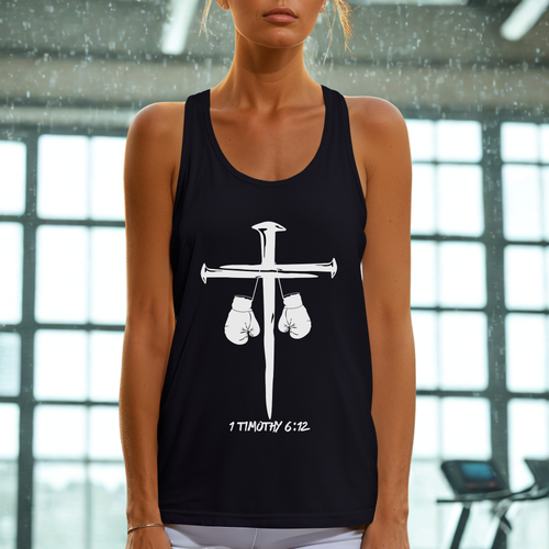1 Timothy 6:12 Tank | Christian Kickboxing Tank Top