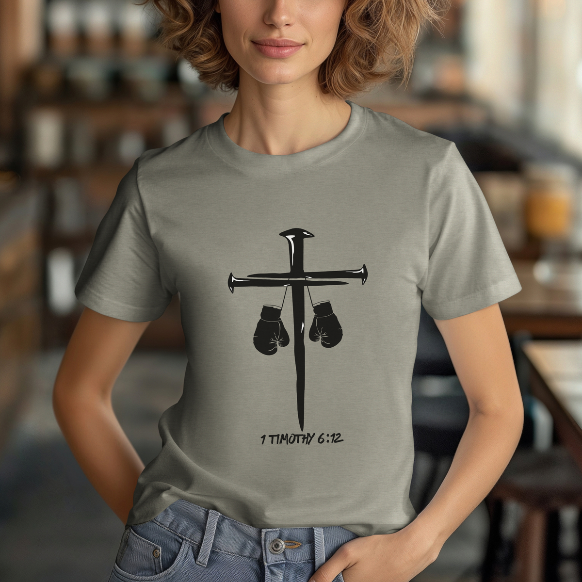 1 Timothy 6:12 Tee | Christian Kickboxing Shirt