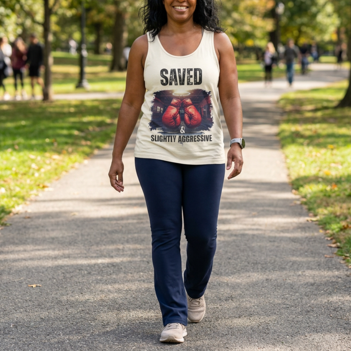Saved & Slightly Aggressive Tee | Christian Boxing Shirt