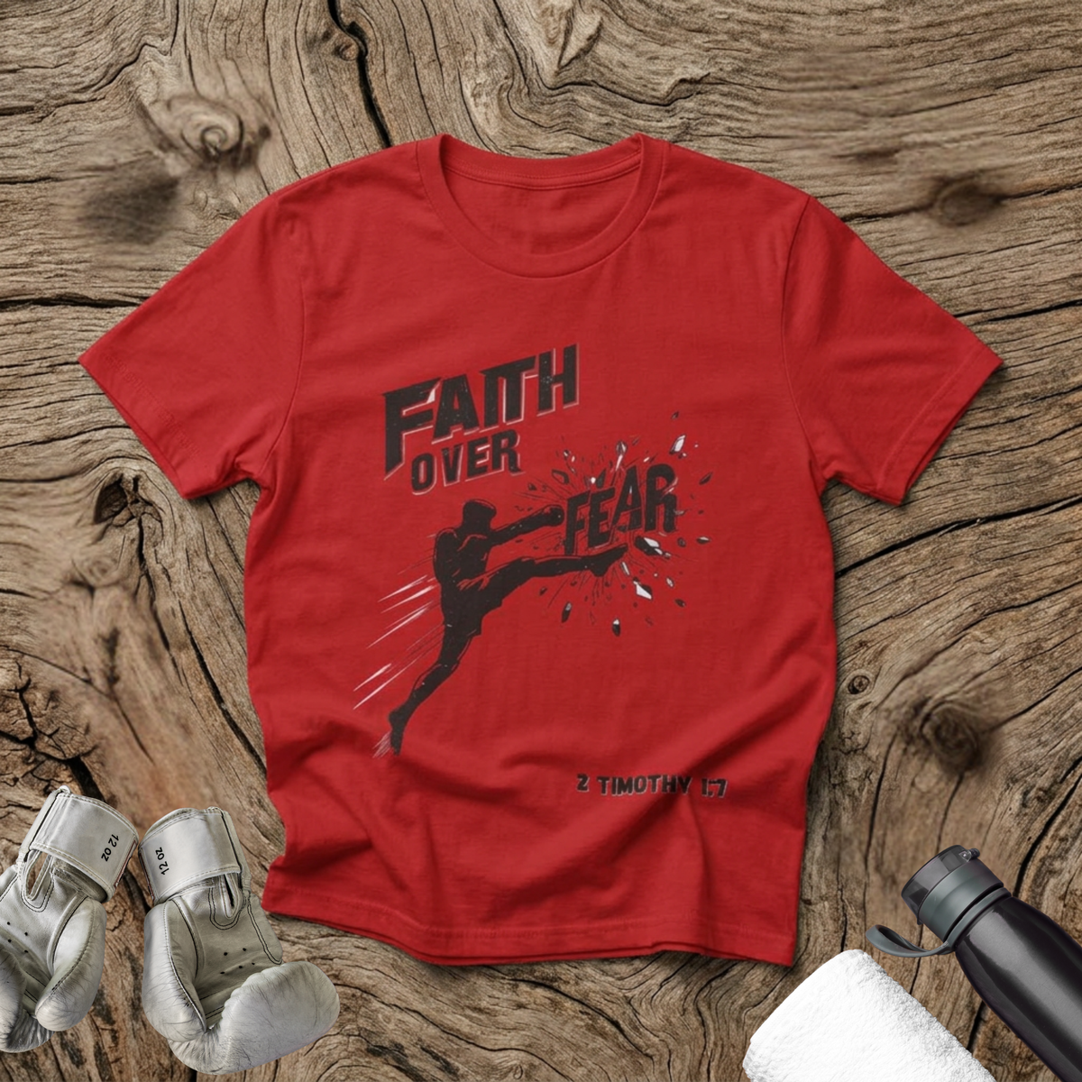 Faith Over Fear Tee | Christian Kickboxing Shirt