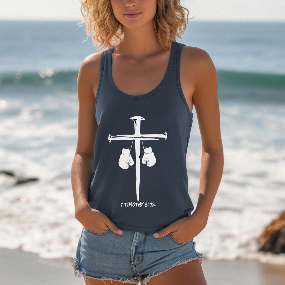 1 Timothy 6:12 Tank | Christian Kickboxing Tank Top