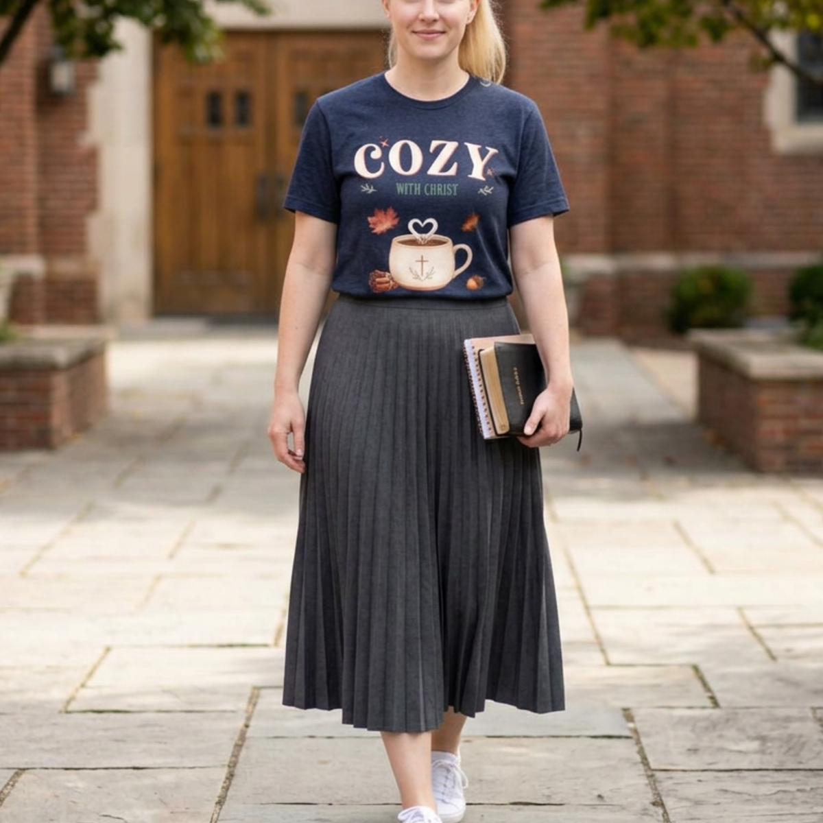 Cozy with Christ Tee | Vintage Christian Fall Shirt