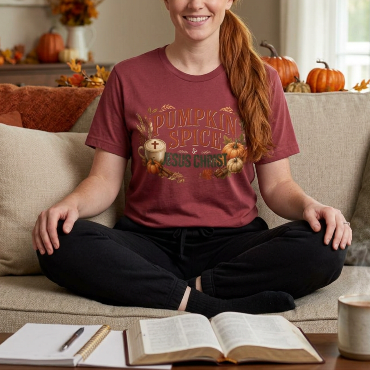 Pumpkin Spice Jesus Christ T-Shirt | Christian Fall Faith Tee