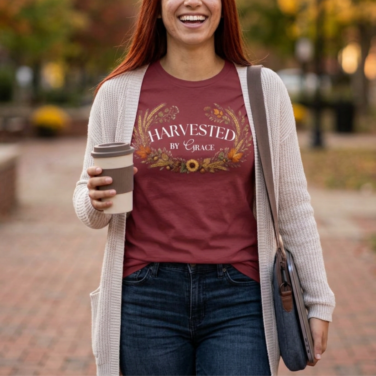 Harvested by Grace Tee | Christian Fall T-Shirt