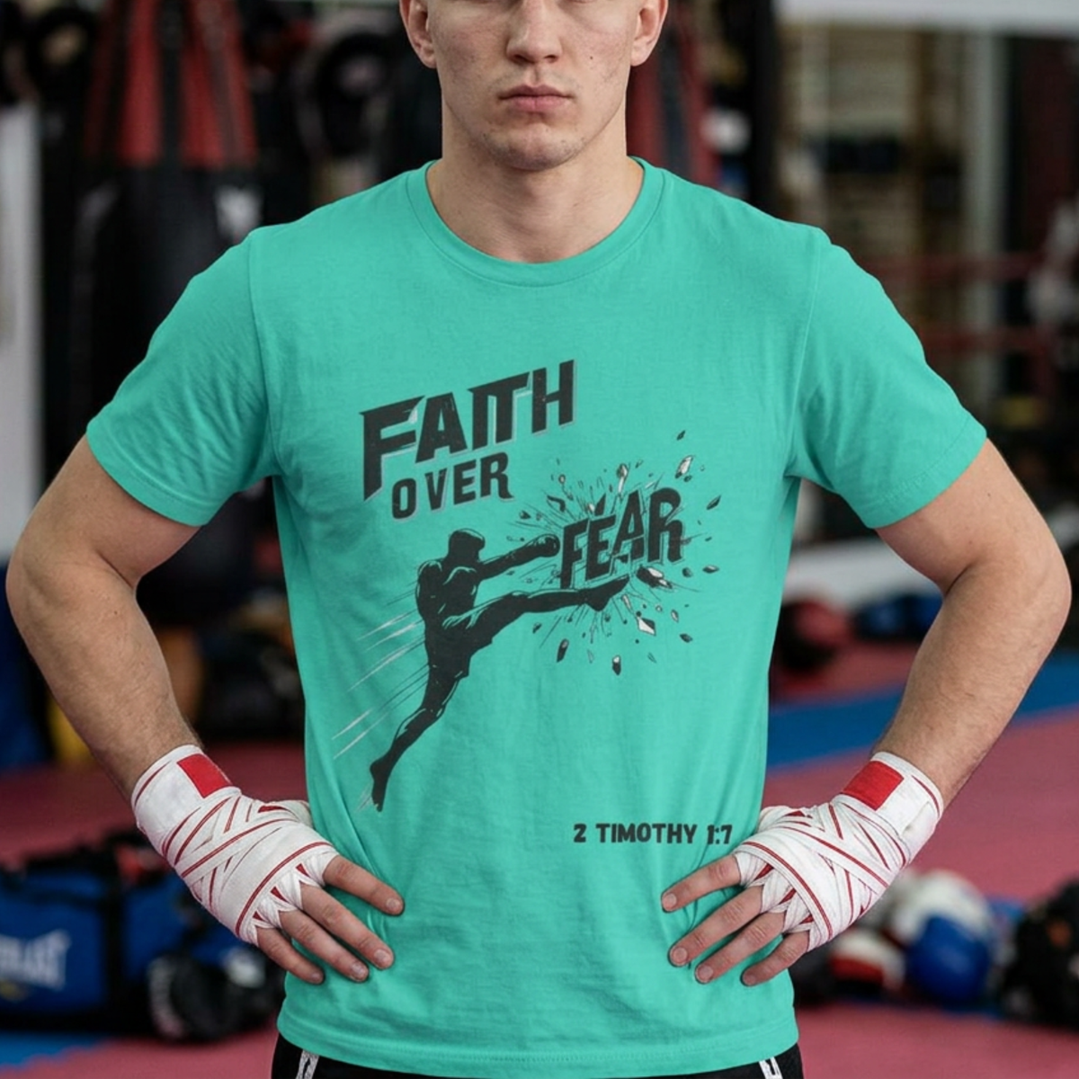 Faith Over Fear Tee | Christian Kickboxing Shirt