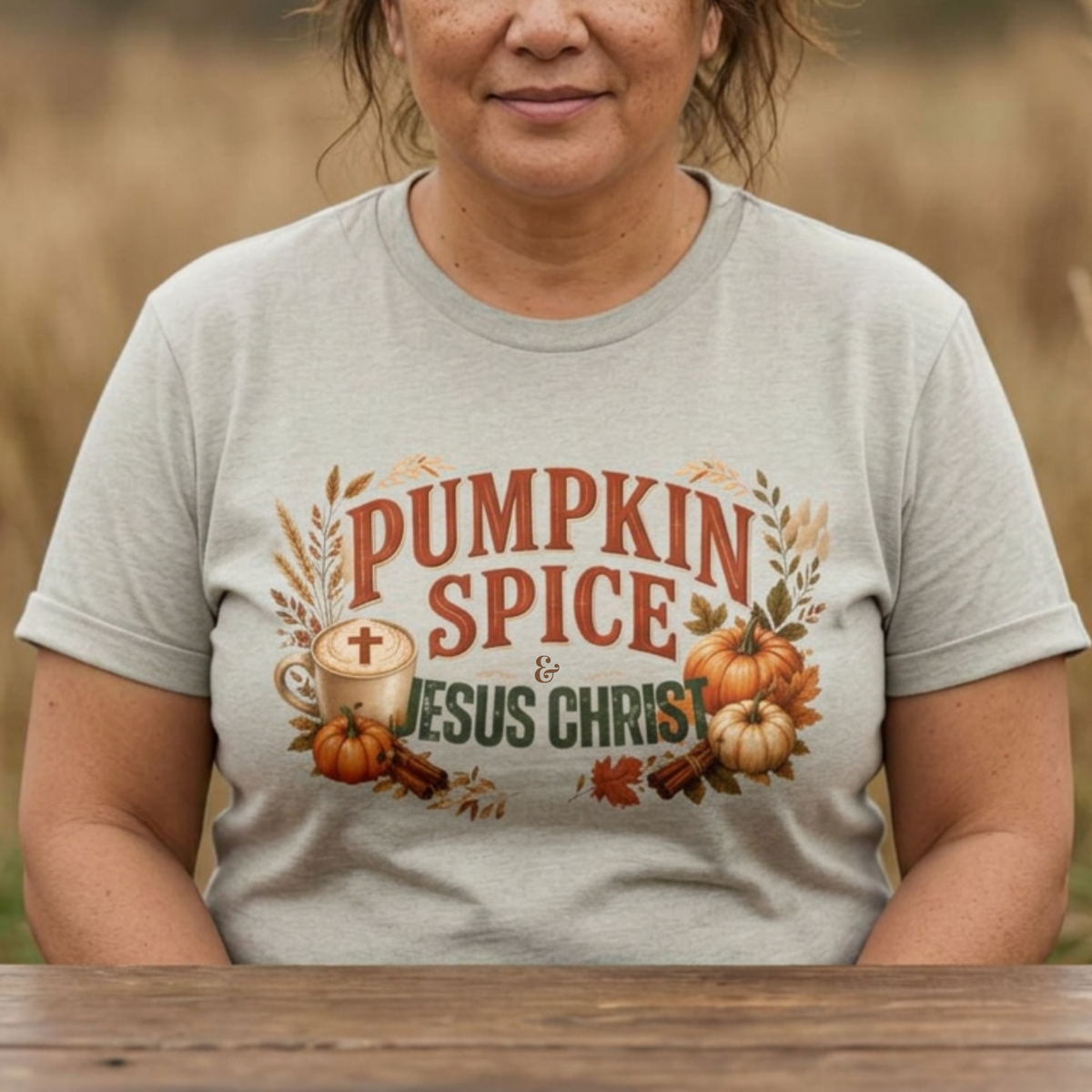 Pumpkin Spice Jesus Christ T-Shirt | Christian Fall Faith Tee
