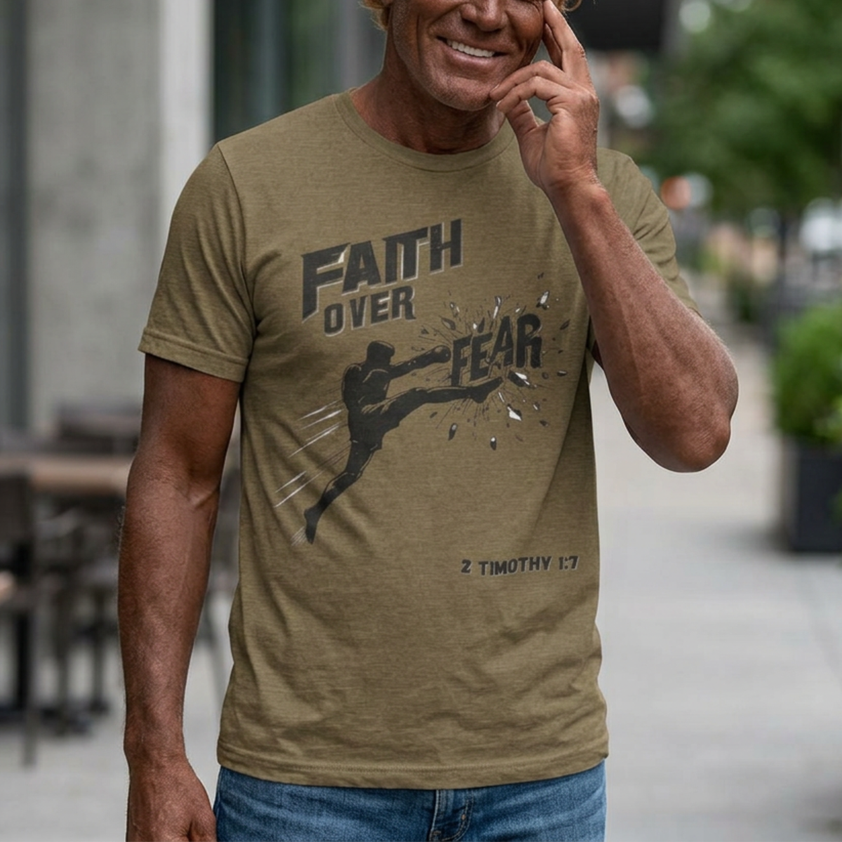 Faith Over Fear Tee | Christian Kickboxing Shirt