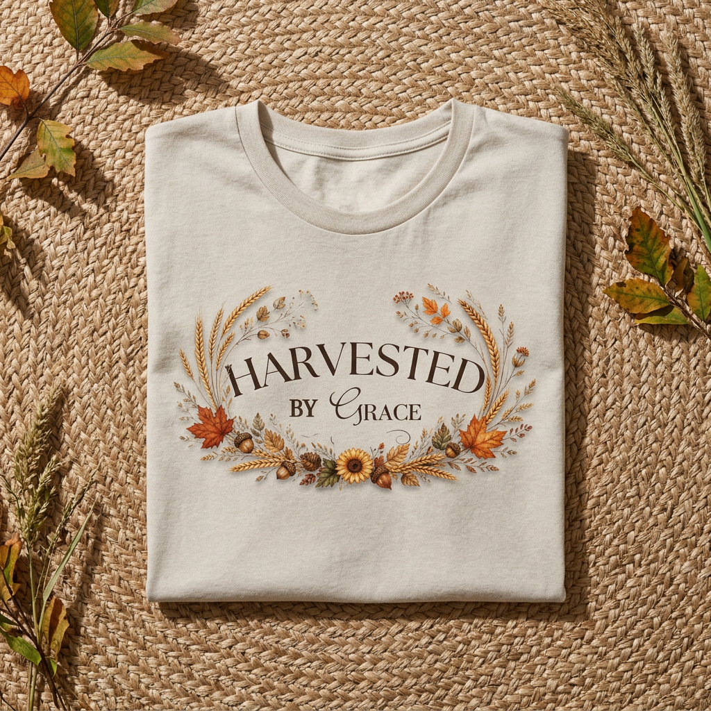 Harvested by Grace Tee | Christian Fall T-Shirt