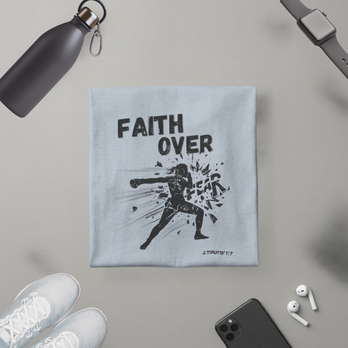 Faith Over Fear Tee | Christian Kickboxing Shirt