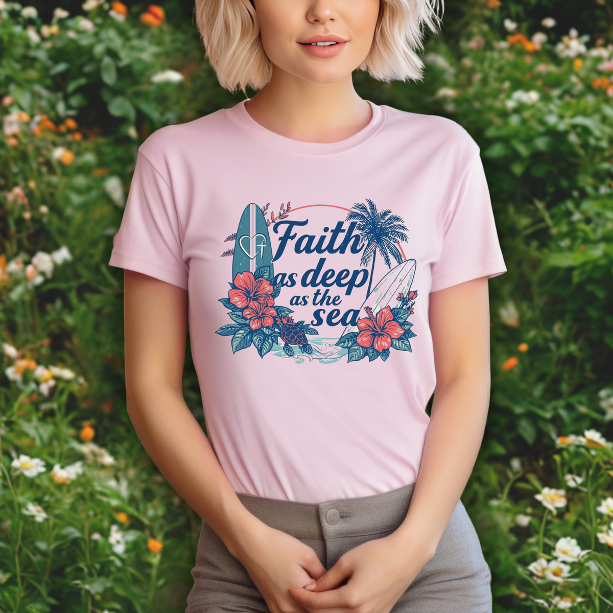 Faith As Deep As The Sea Tee | Vintage Christian Shirt