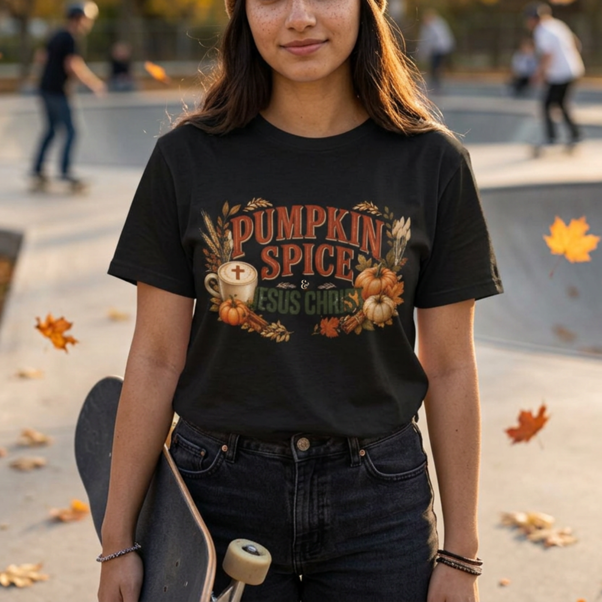 Pumpkin Spice Jesus Christ T-Shirt | Christian Fall Faith Tee