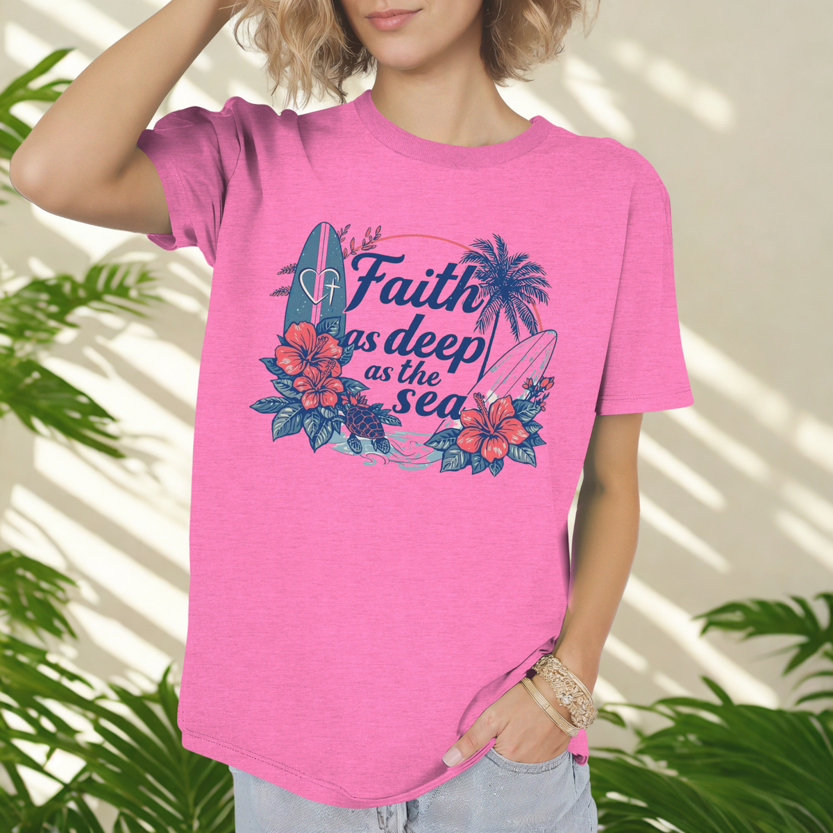 Faith As Deep As The Sea Tee | Vintage Christian Shirt