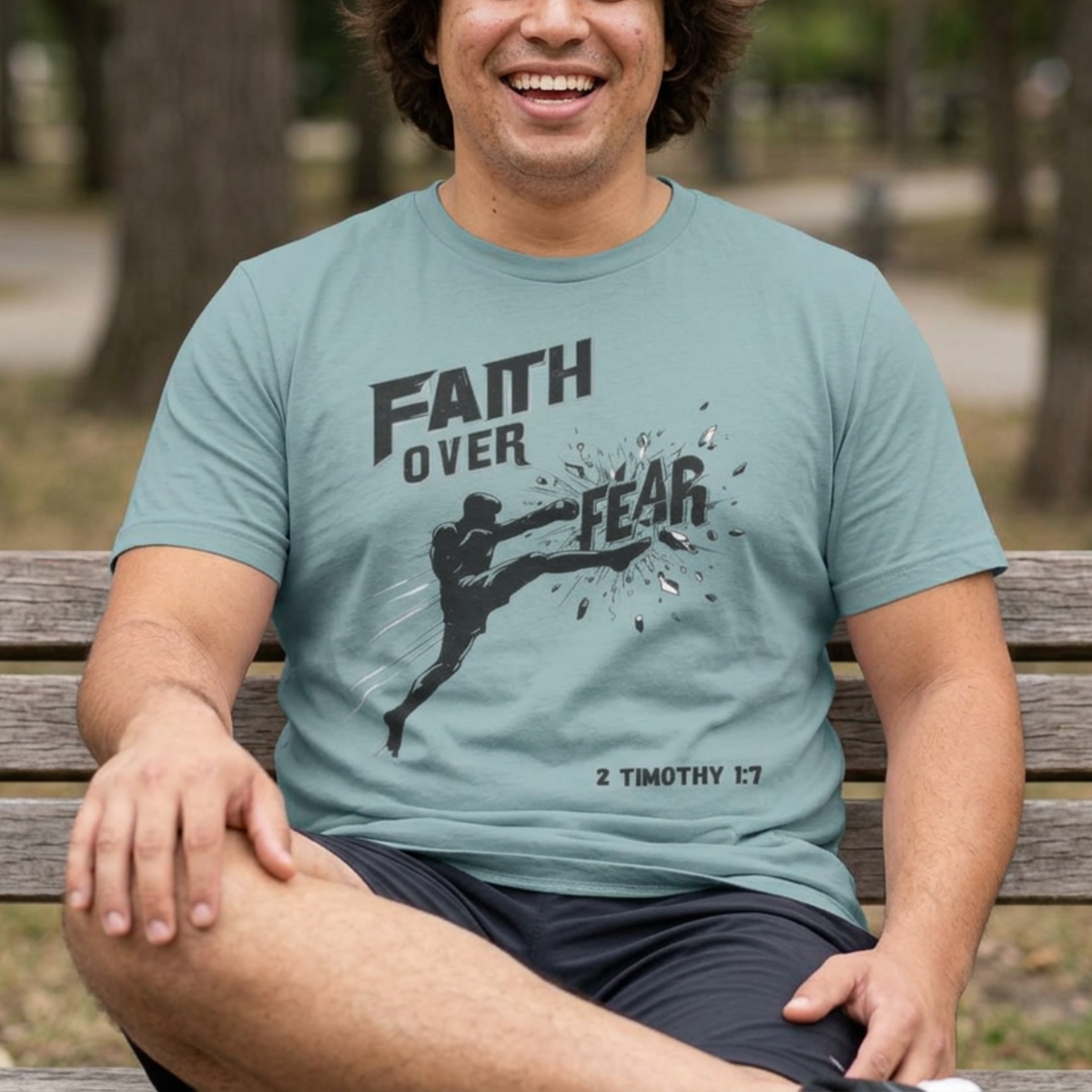 Faith Over Fear Tee | Christian Kickboxing Shirt
