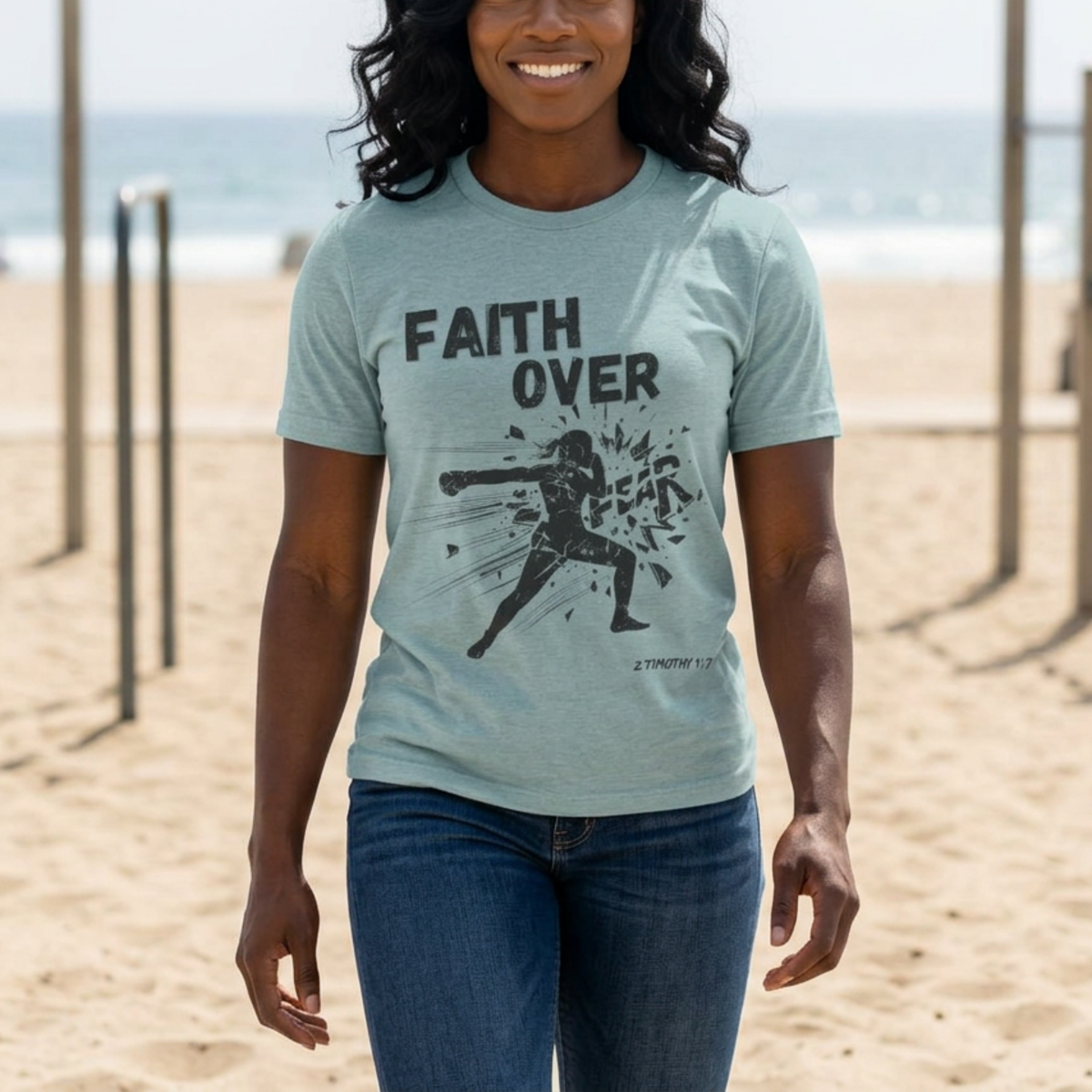 Faith Over Fear Tee | Christian Kickboxing Shirt