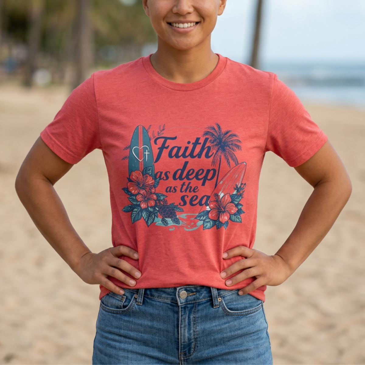 Faith As Deep As The Sea Tee | Vintage Christian Shirt