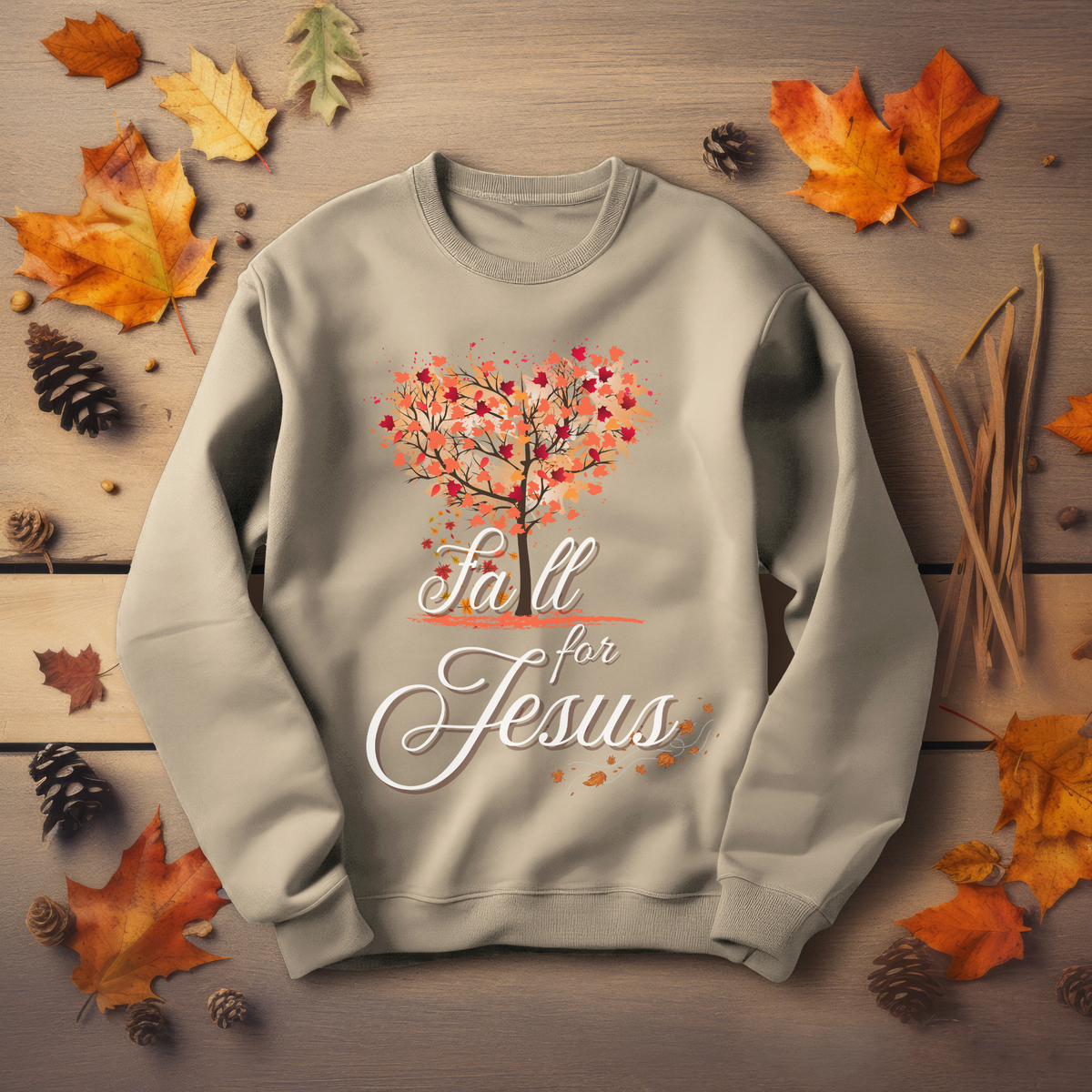 Fall for Jesus Sweatshirt | Unisex Christian Fall Wear