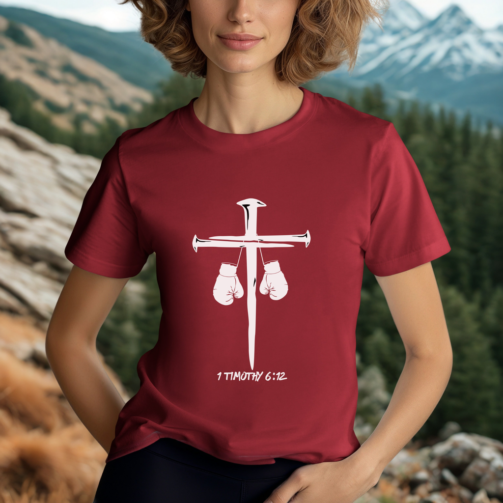 1 Timothy 6:12 Tee | Christian Kickboxing Shirt
