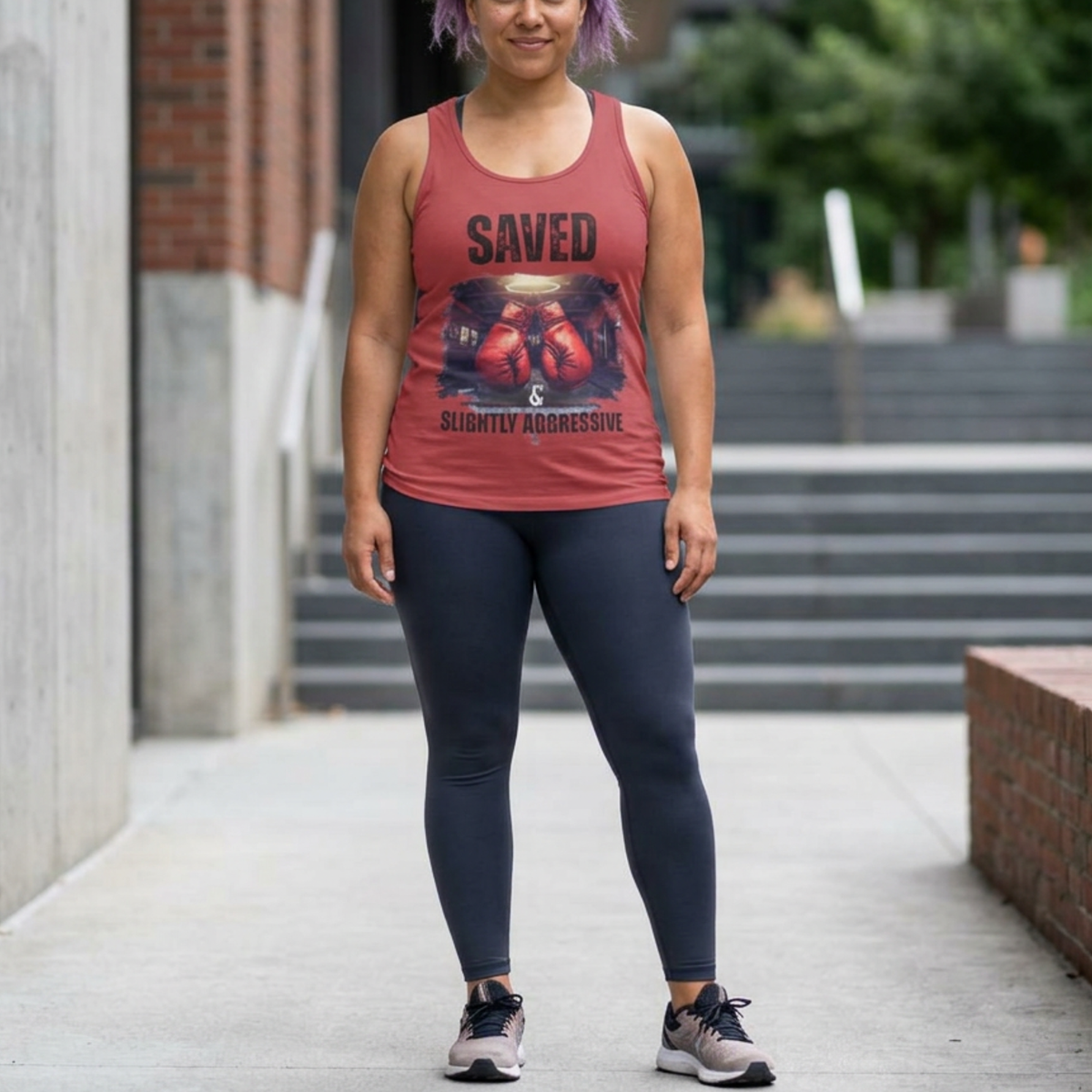 Saved & Slightly Aggressive Tee | Christian Boxing Shirt