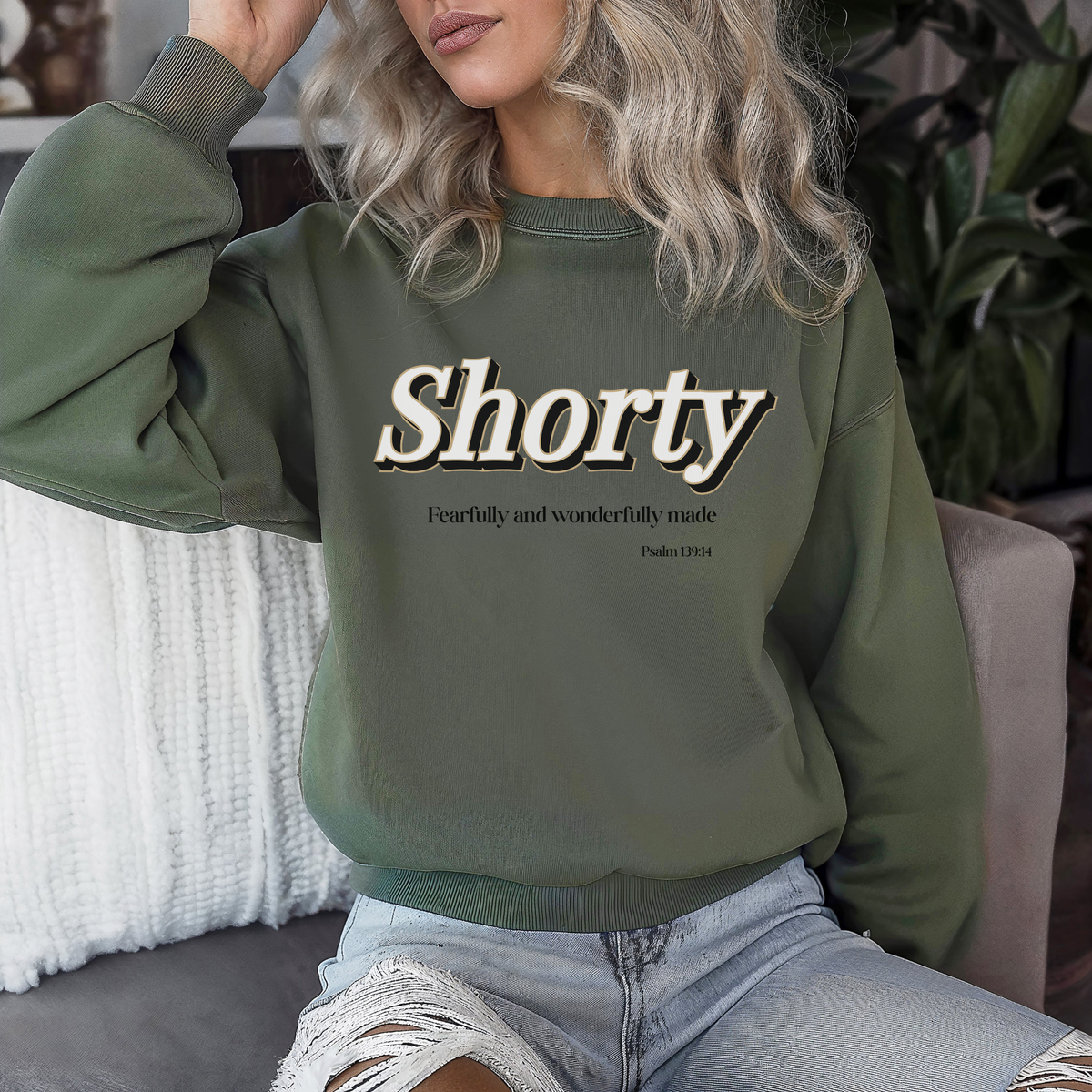 Shorty Sweatshirt | Psalm 139:14 Christian Sweatshirt