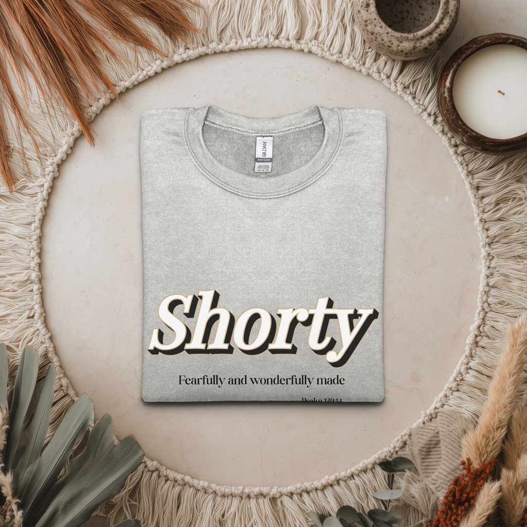 Shorty Sweatshirt | Psalm 139:14 Christian Sweatshirt