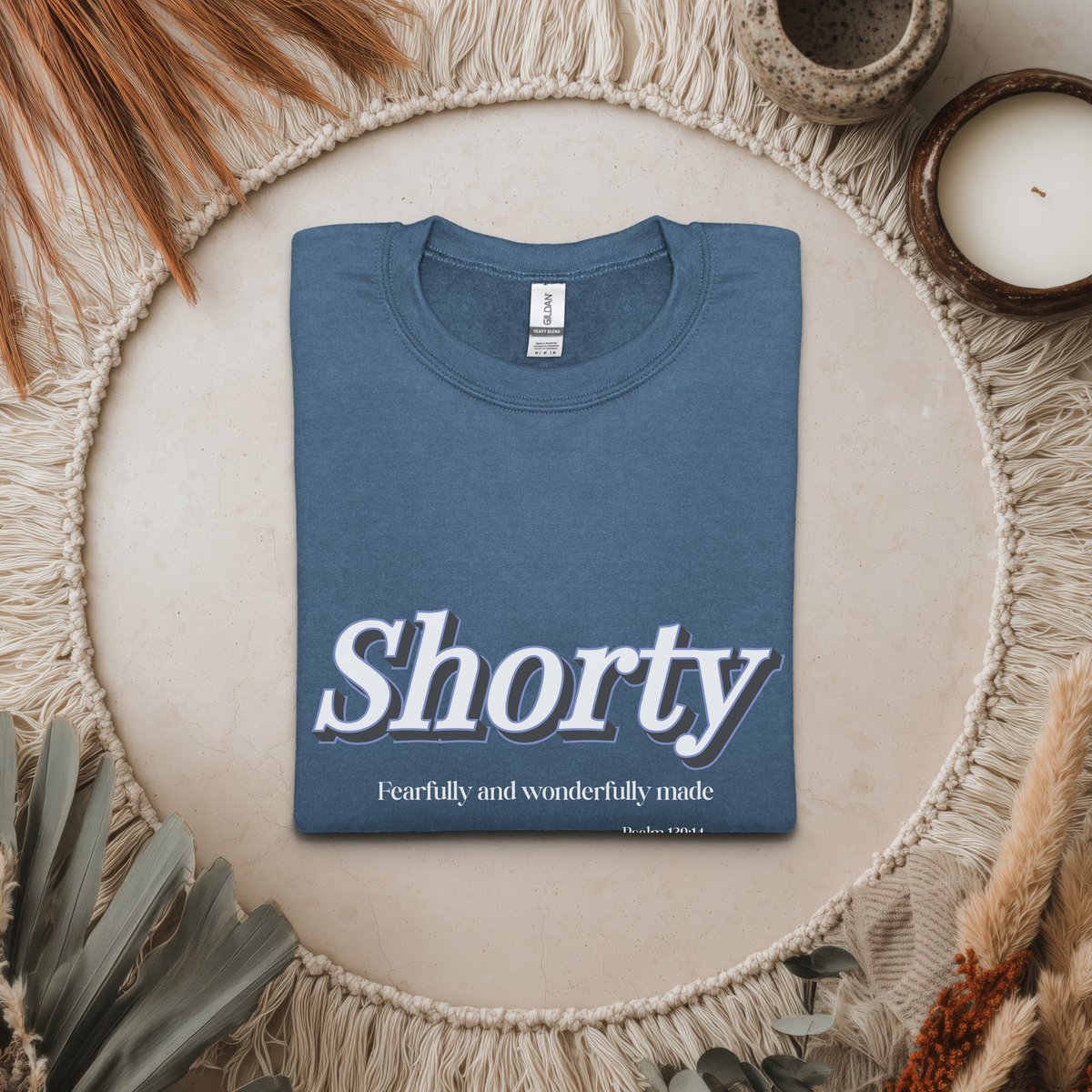 Shorty Sweatshirt | Psalm 139:14 Christian Sweatshirt